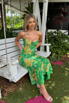 July Maxi Dress - Green/Yellow Multi