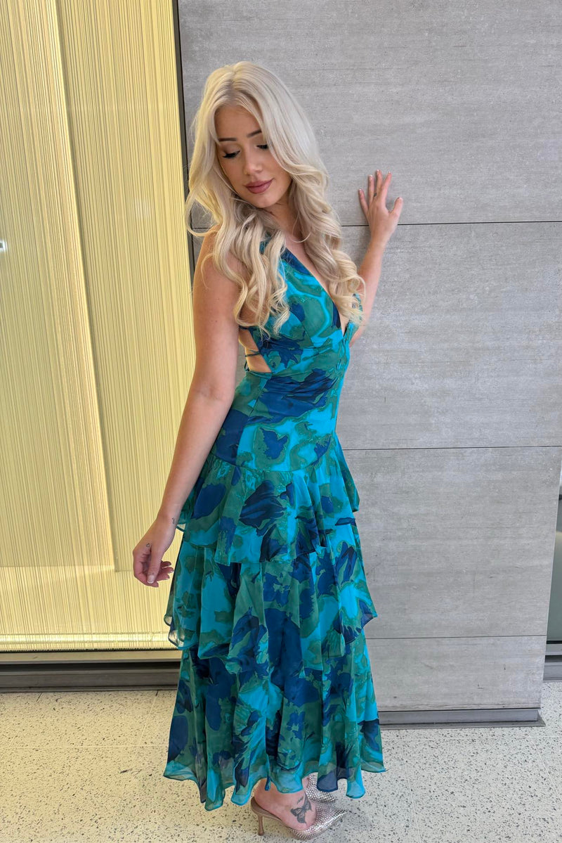 Elleny Maxi Dress - Green Floral