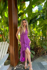 Alina Midi Dress - Purple