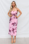 Akira Midi Dress - Pink Floral