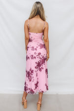 Akira Midi Dress - Pink Floral