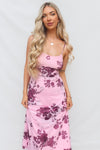 Akira Midi Dress - Pink Floral