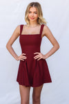 Alany Mini Dress - Wine