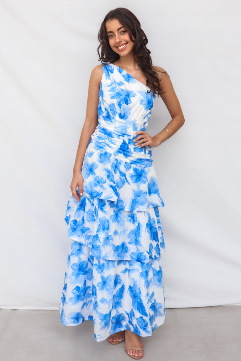 Antonia Maxi Dress - Blue Floral