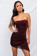 Aries Mini Dress - Red Shimmer