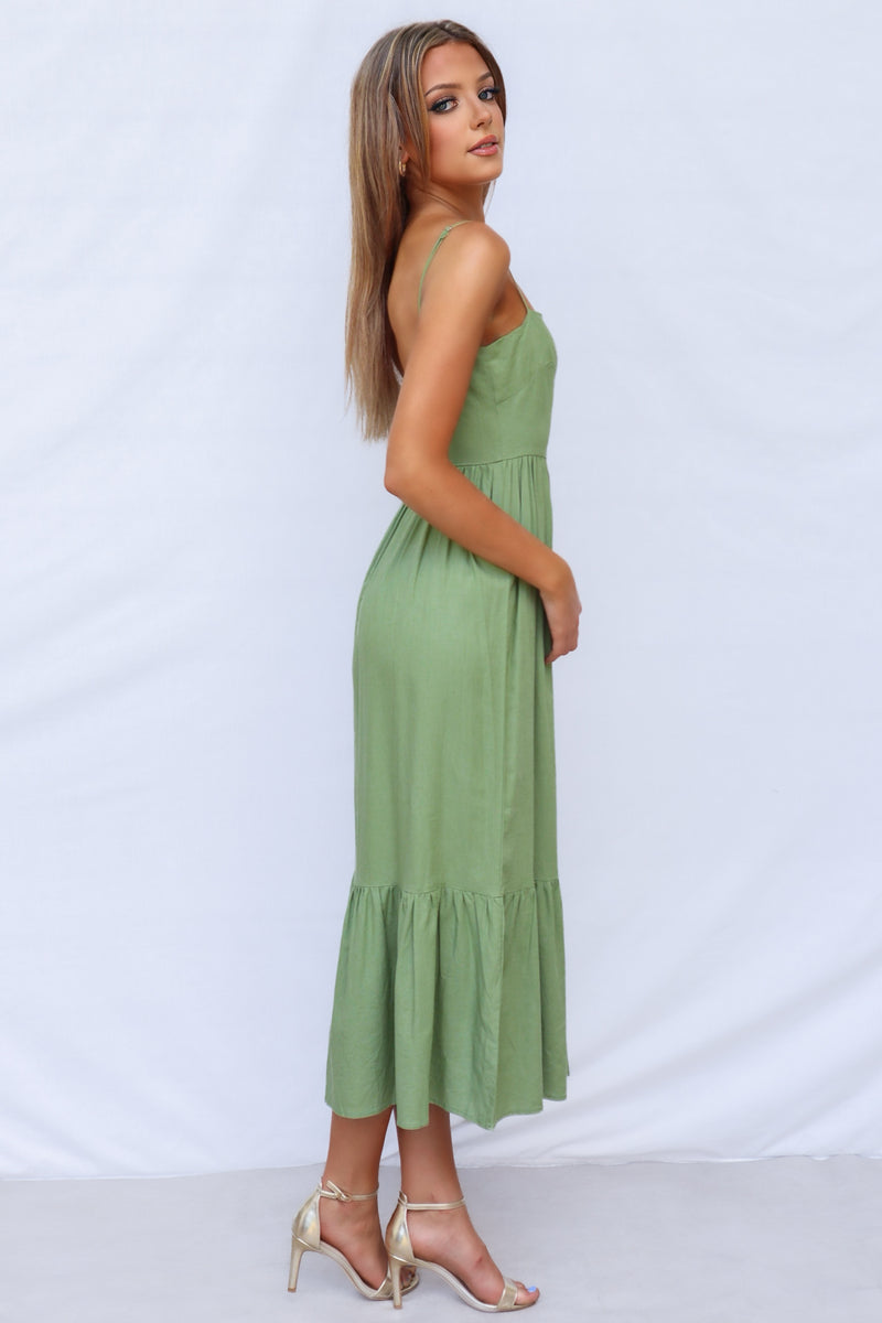 Astra Midi Dress - Olive