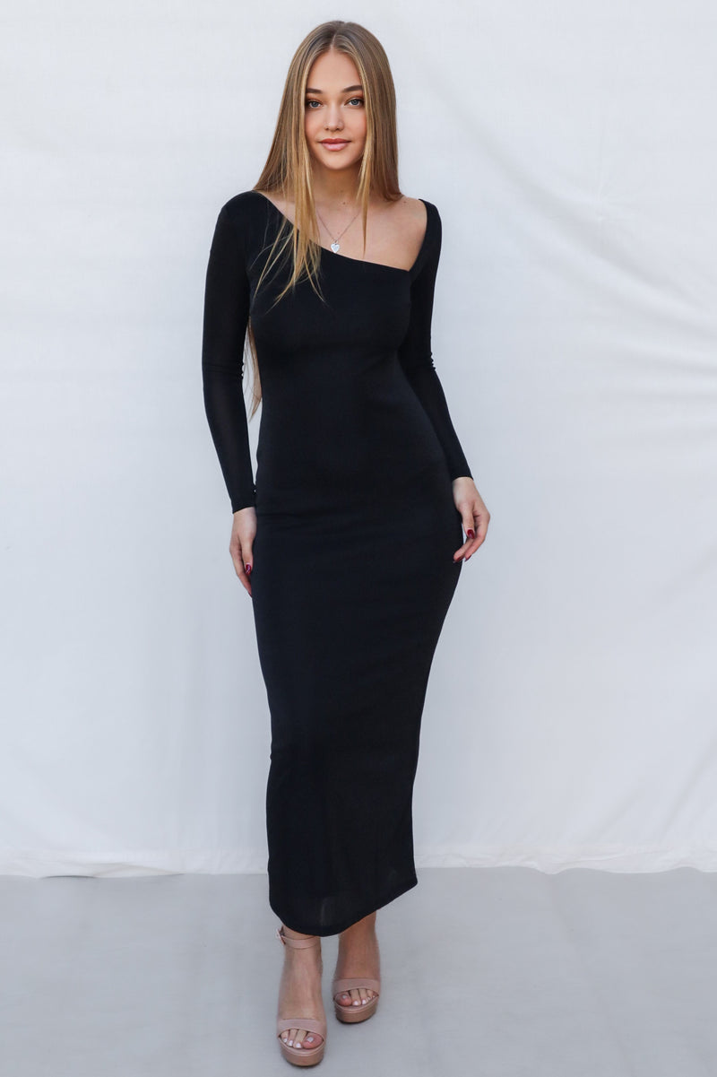 Atonia Maxi Dress - Black Shimmer