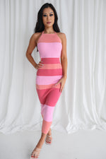 Aylah Midi Dress - Pink Multi