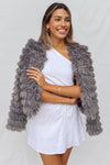 Bambi Faux Fur Jacket - Grey