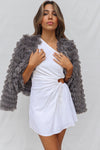 Bambi Faux Fur Jacket - Grey