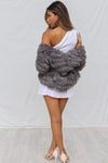 Bambi Faux Fur Jacket - Grey