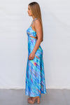 Britney Maxi Dress - Blue Rainbow Stripes