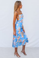 Catherine Midi Dress - Blue Multi