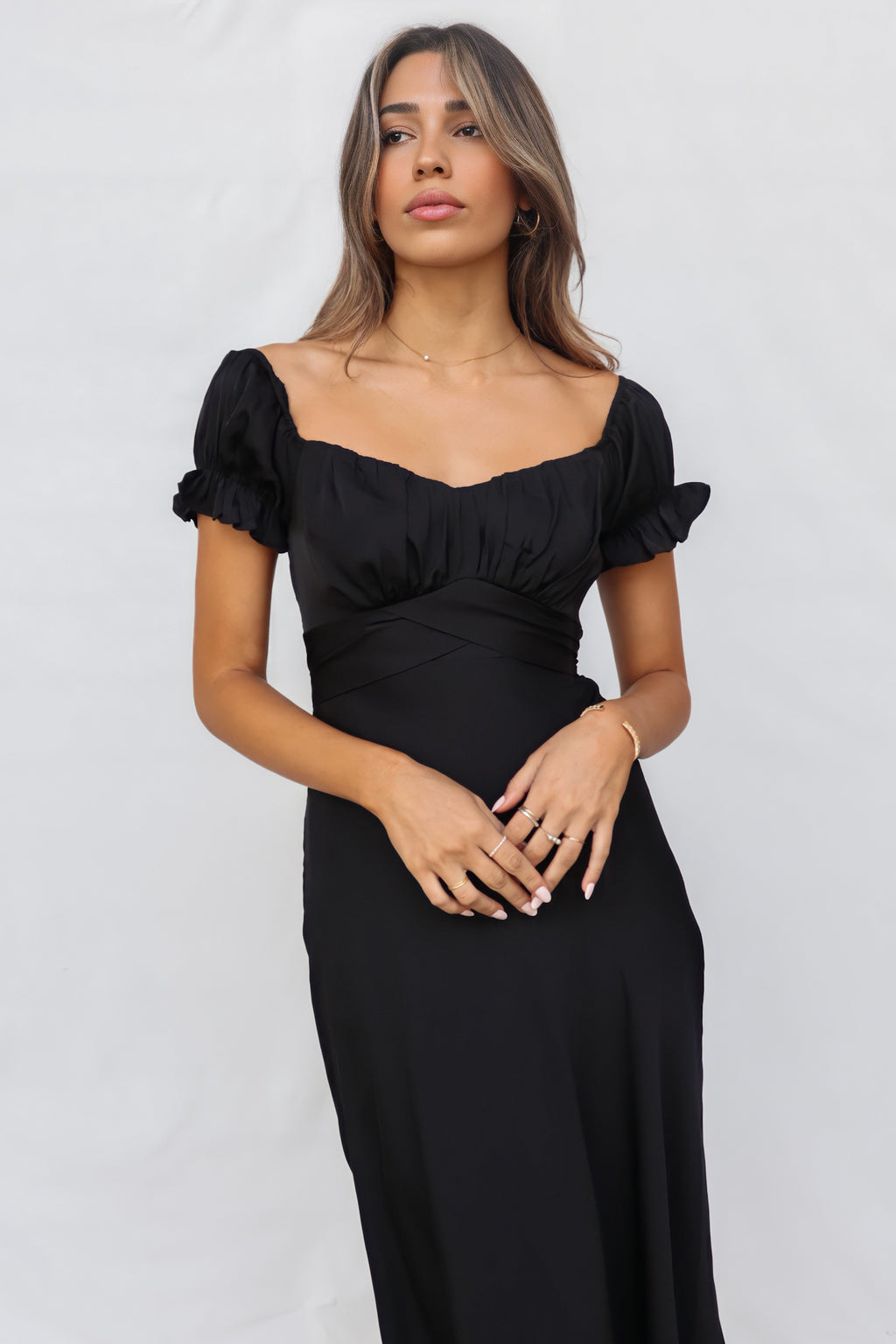 Claudia Midi Dress - Black