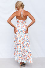 Coral Maxi Dress - Orange Print