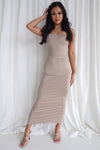 Debbie Midi Dress - Beige