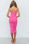 Eliana Midi Dress - Hot Pink