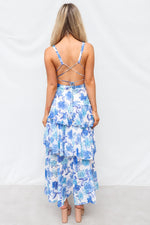 Elleny Maxi Dress - Blue Floral