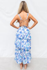 Elleny Maxi Dress - Blue Floral