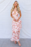 Elleny Maxi Dress - Peach Floral