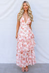 Elleny Maxi Dress - Peach Floral