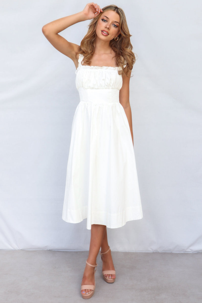 Emiko Midi Dress - White