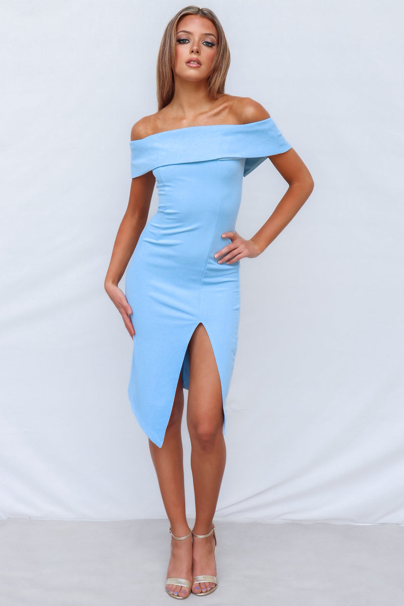 Femme Fatale Dress - Baby Blue