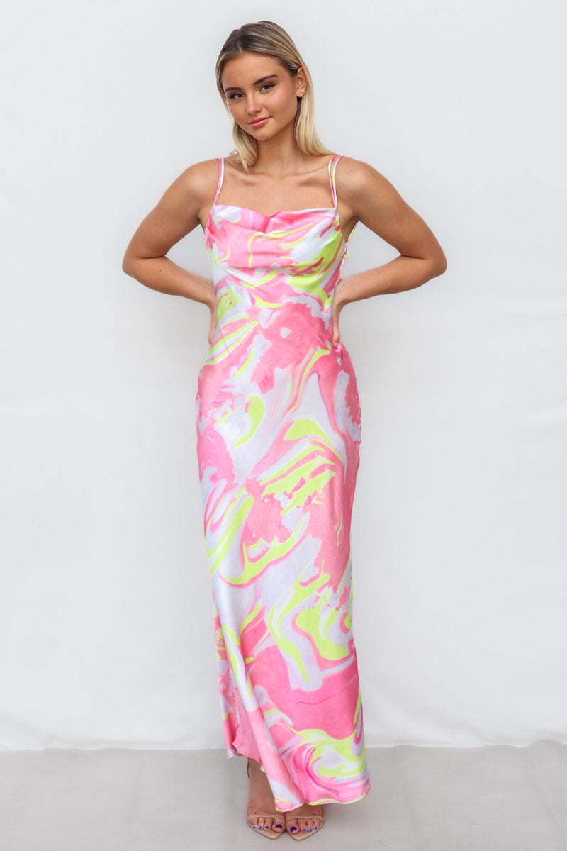 Haru Maxi Dress - Pink Multi