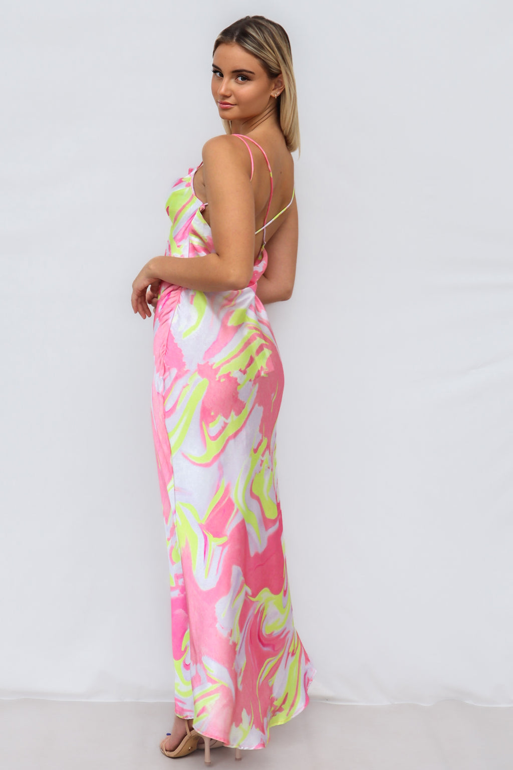 Haru Maxi Dress - Pink Multi - Runway Goddess