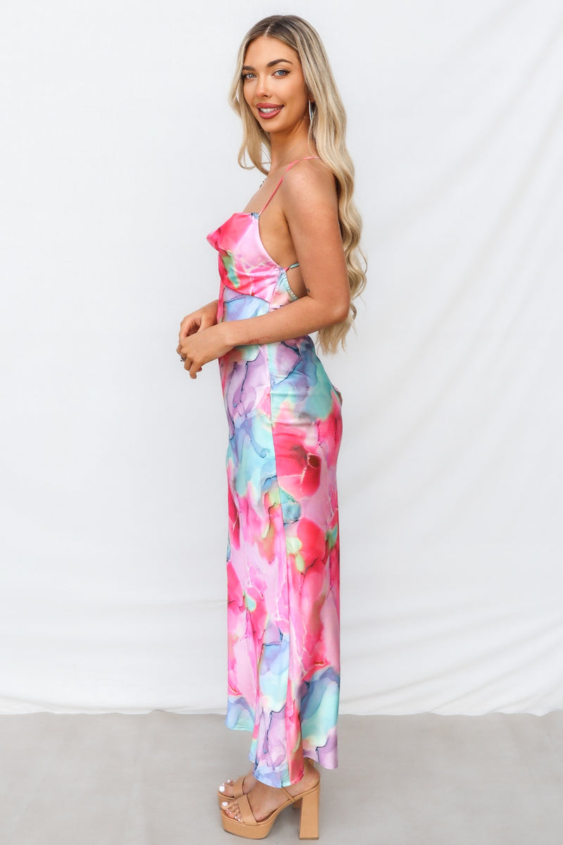 Hattie Maxi Dress - Pink Multi