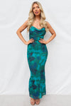 Hawaii Maxi Dress - Green Multi