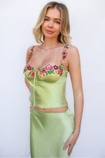 Holly Set Top - Green