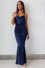 Hollywood Formal Gown - Navy - Runway Goddess