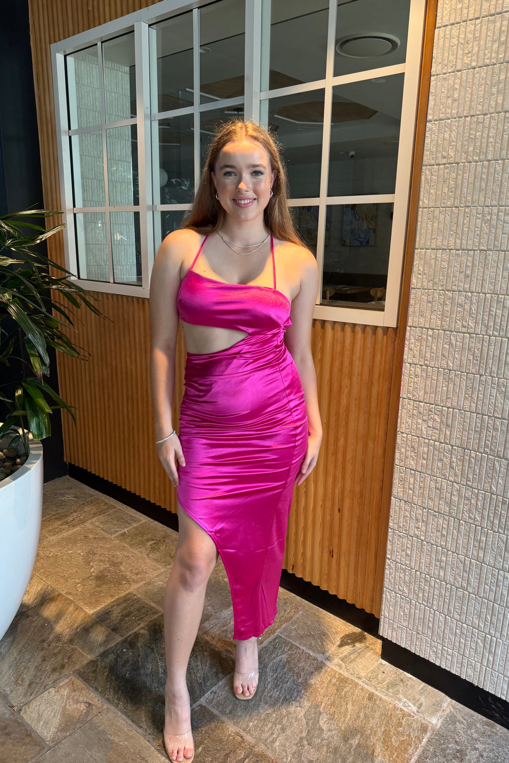 Moana Maxi Dress - Fuchsia - Runway Goddess