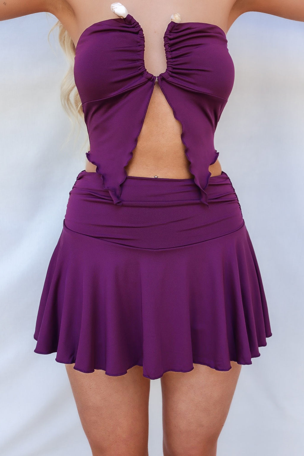Ishq Set Top - Plum - Runway Goddess