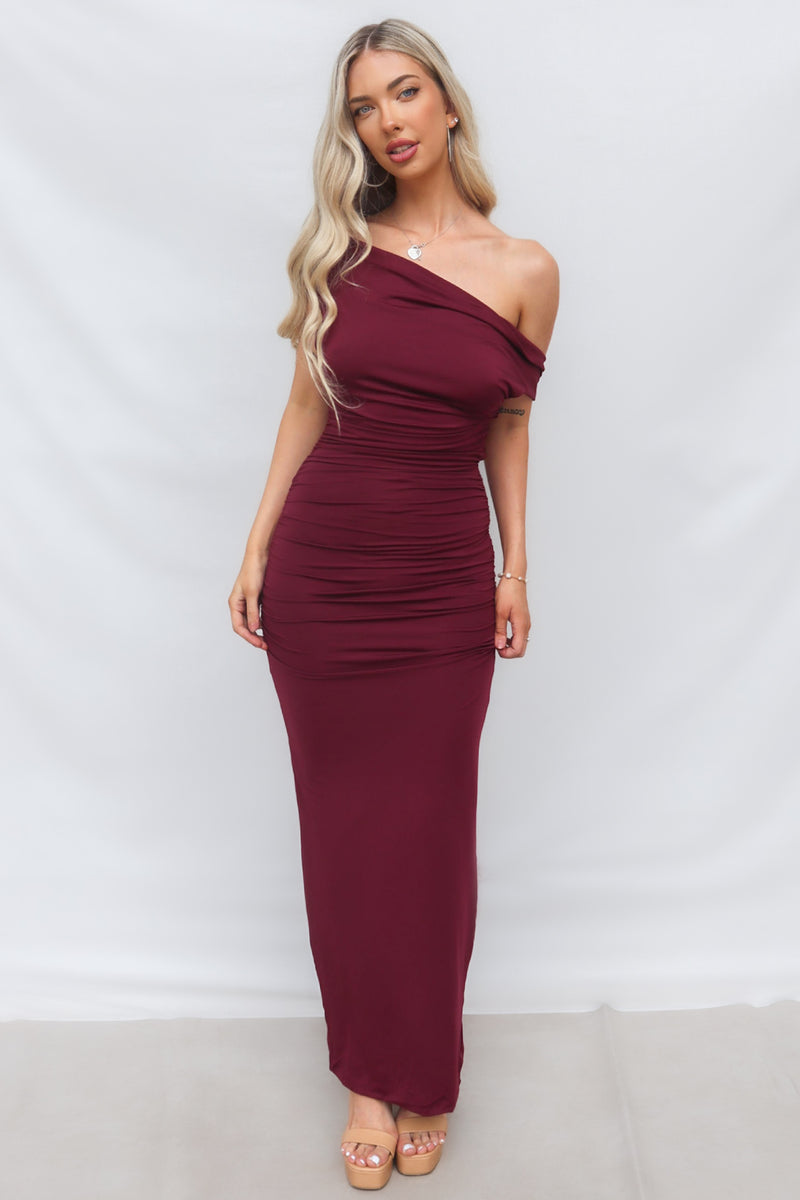 Ivana Maxi Dress - Wine