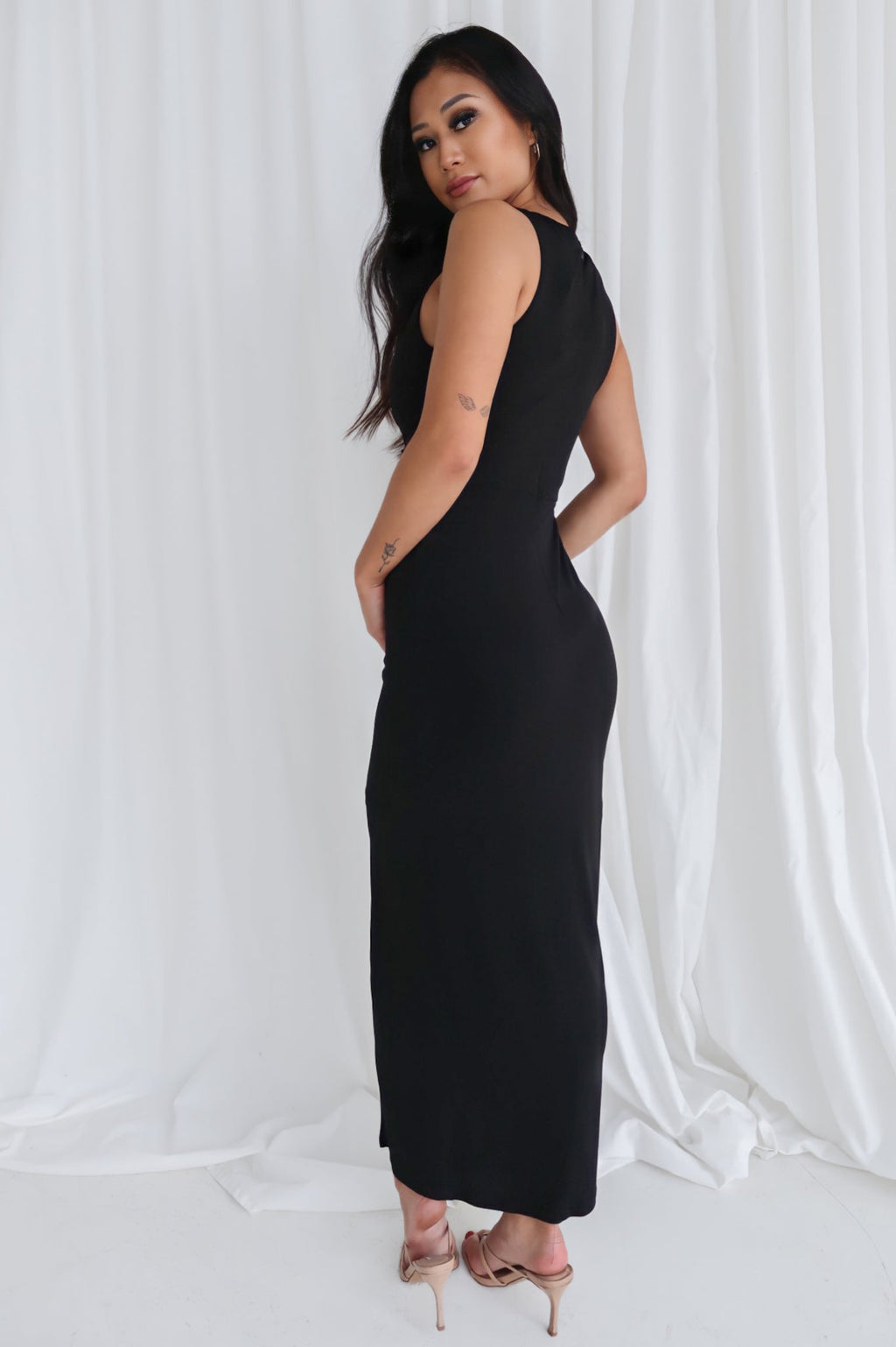 Janet Midi Dress - Black