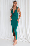 Janet Midi Dress - Forest Green