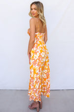 Janiya Midi Dress - Orange Floral