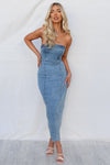 Jenna Midi Dress - Denim Blue