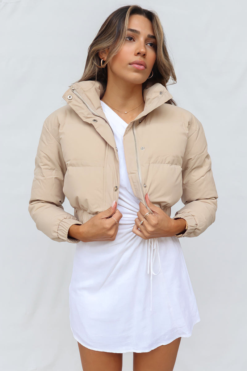 Josette Puffer Jacket - Beige