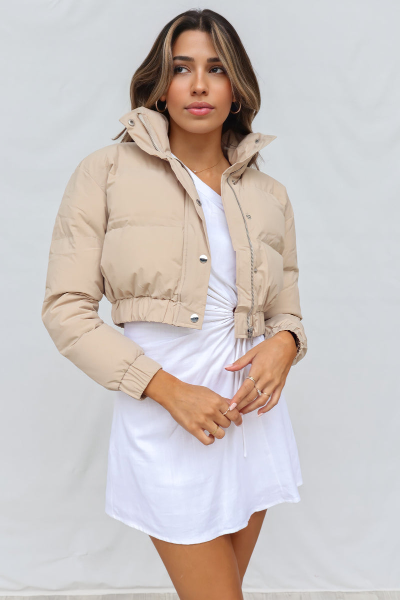 Josette Puffer Jacket - Beige