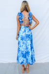 Jovia Maxi Dress - Blue Floral