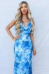 Jovia Maxi Dress - Blue Floral