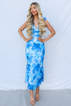Jovia Maxi Dress - Blue Floral