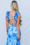 Jovia Maxi Dress - Blue Floral