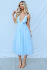 Juliette Midi Dress - Baby Blue