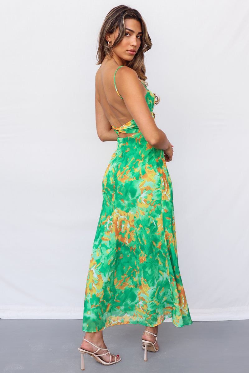 July Maxi Dress - Green/Yellow Multi