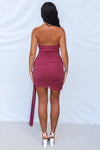 Lani Mini Dress - Burgundy Shimmer