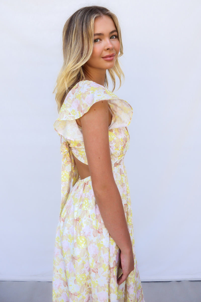 Lawson Maxi Dress - Yellow Floral